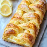 Lemon Cream Cheese Puff Pastry Braid