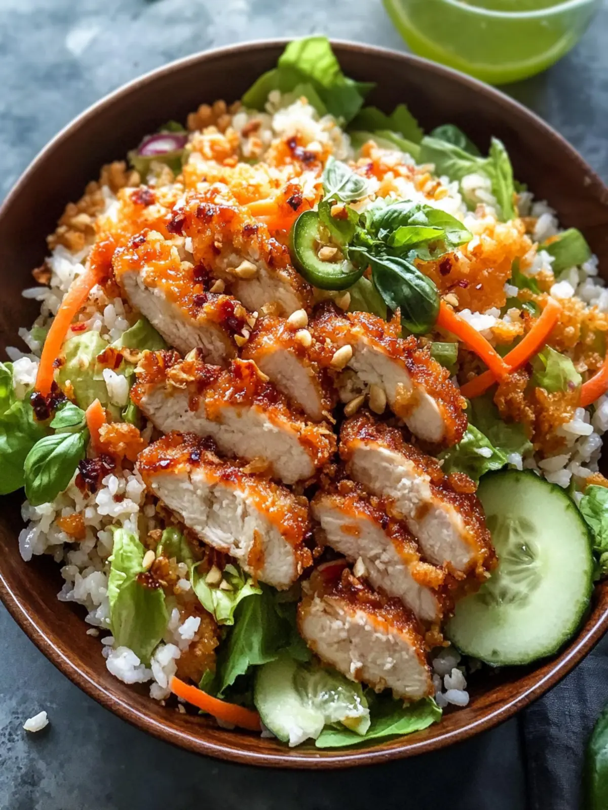 Bang Bang Chicken Crispy Rice Salad That’s Irresistibly Crunchy