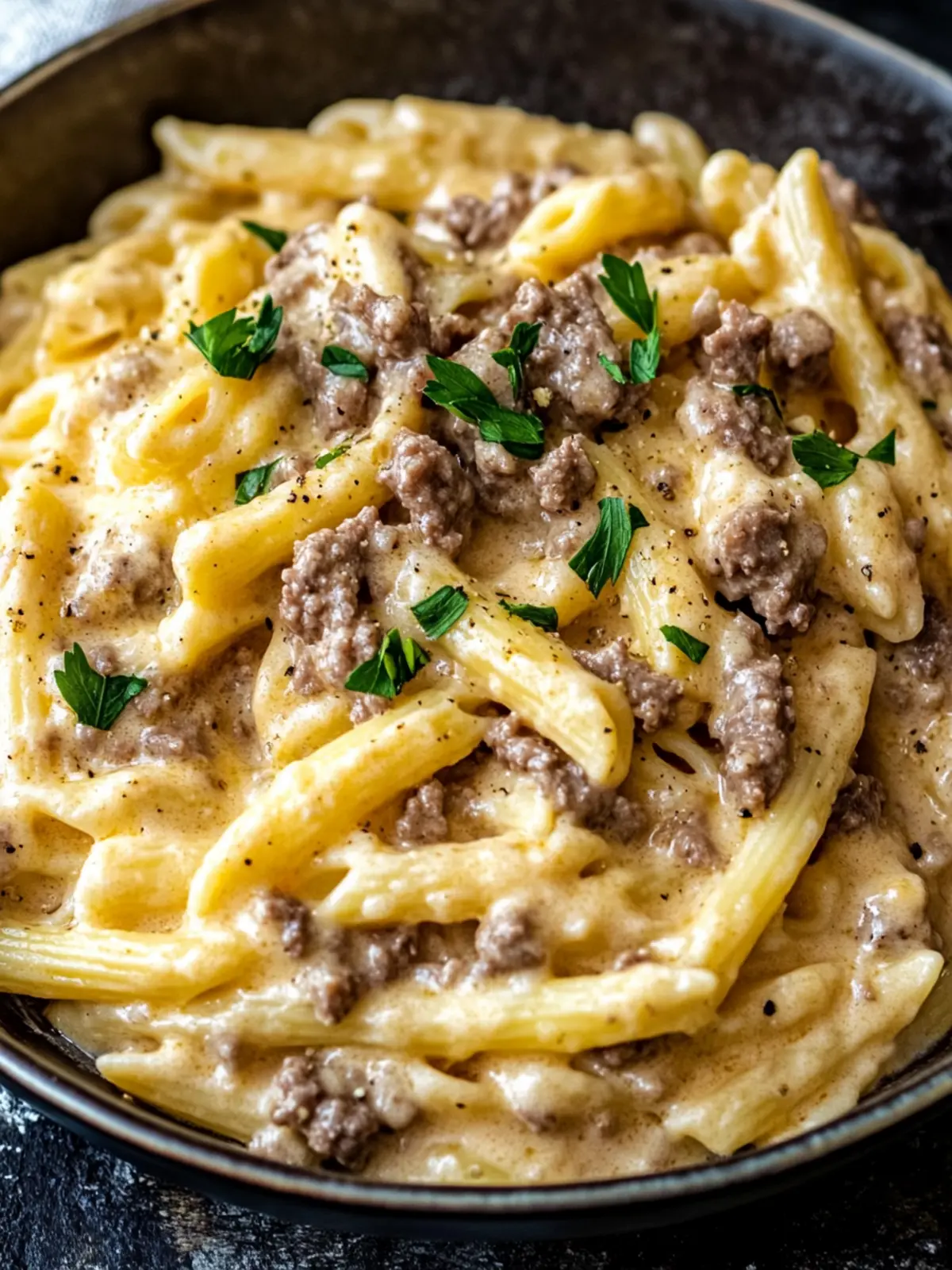 Easy Creamy Beef Pasta: High Prot Weeknight Win