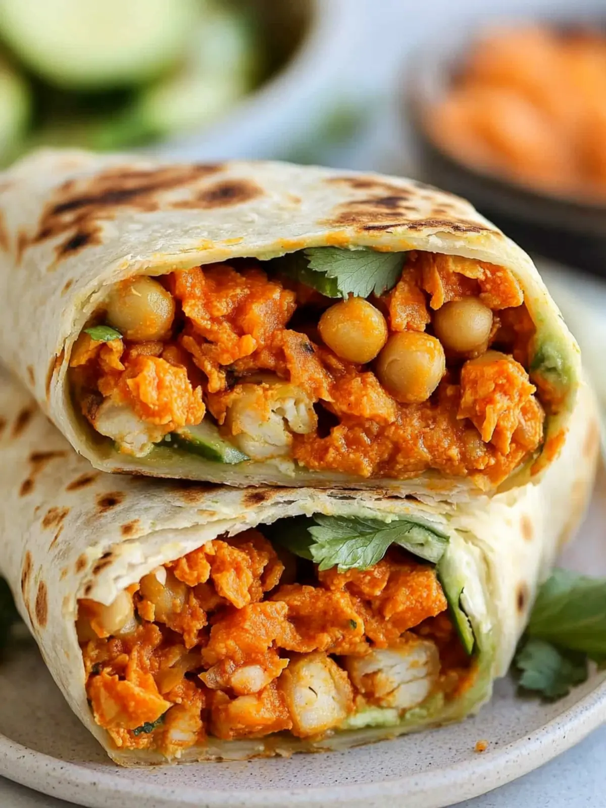 Buffalo Chickpea Wraps