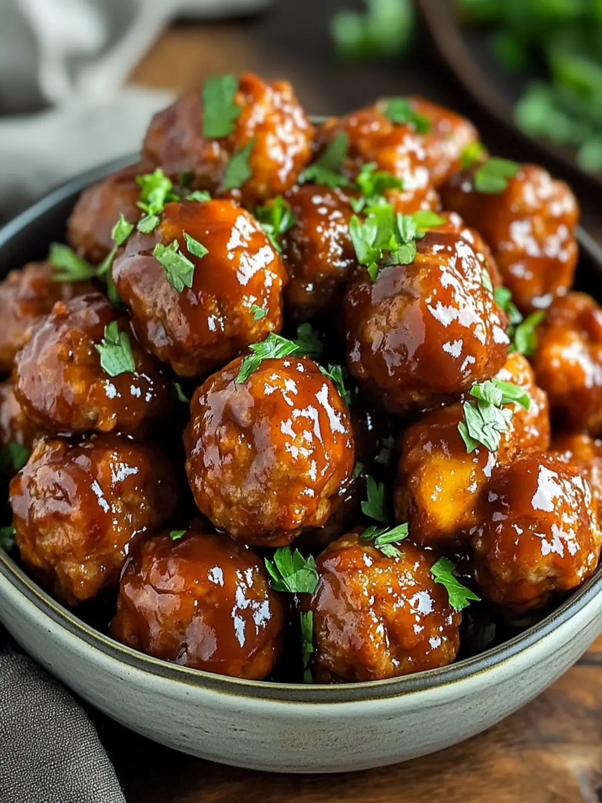 Whiskey Peach BBQ Meatballs Recipe