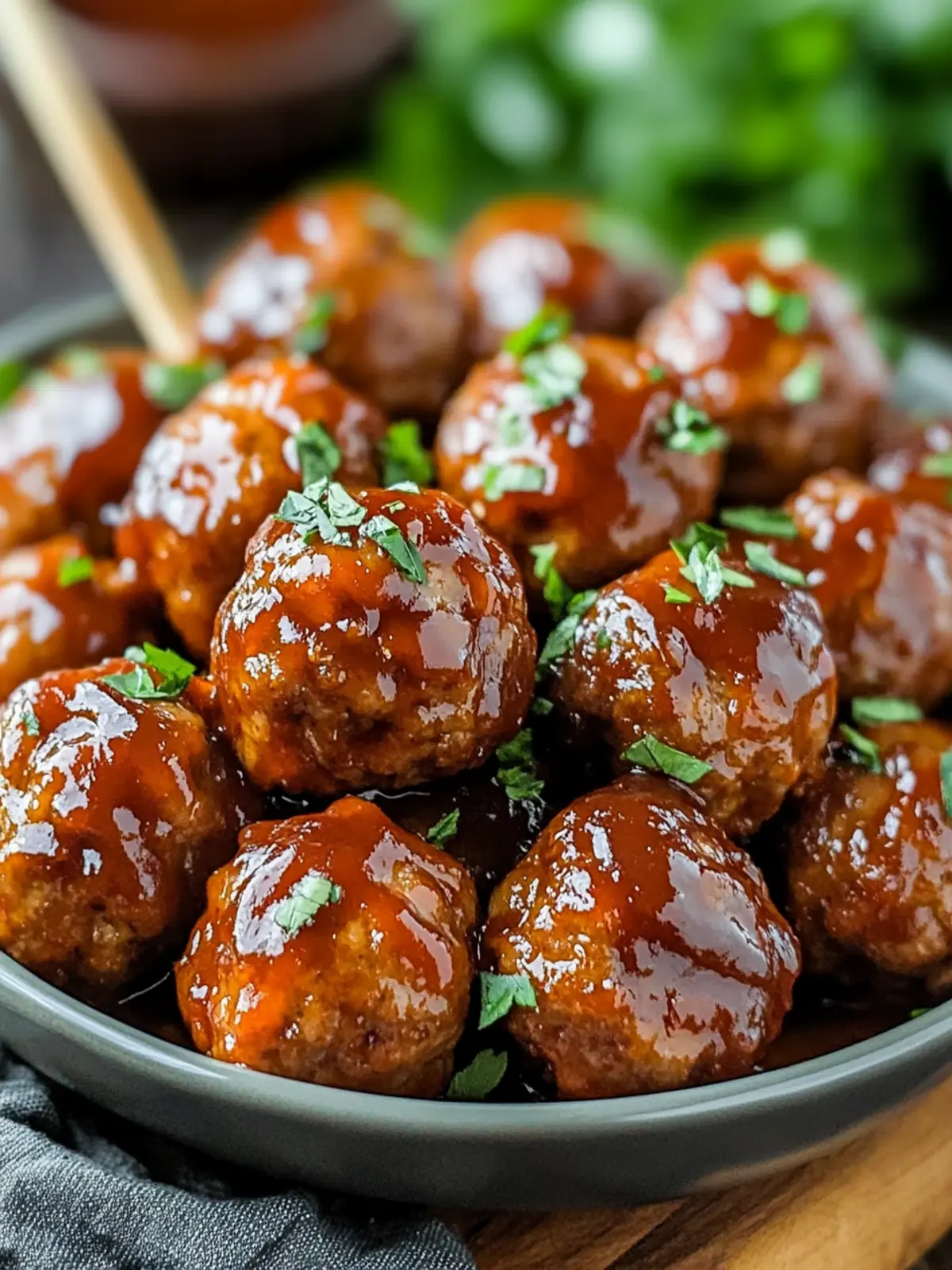 Whiskey Peach BBQ Meatballs Recipe