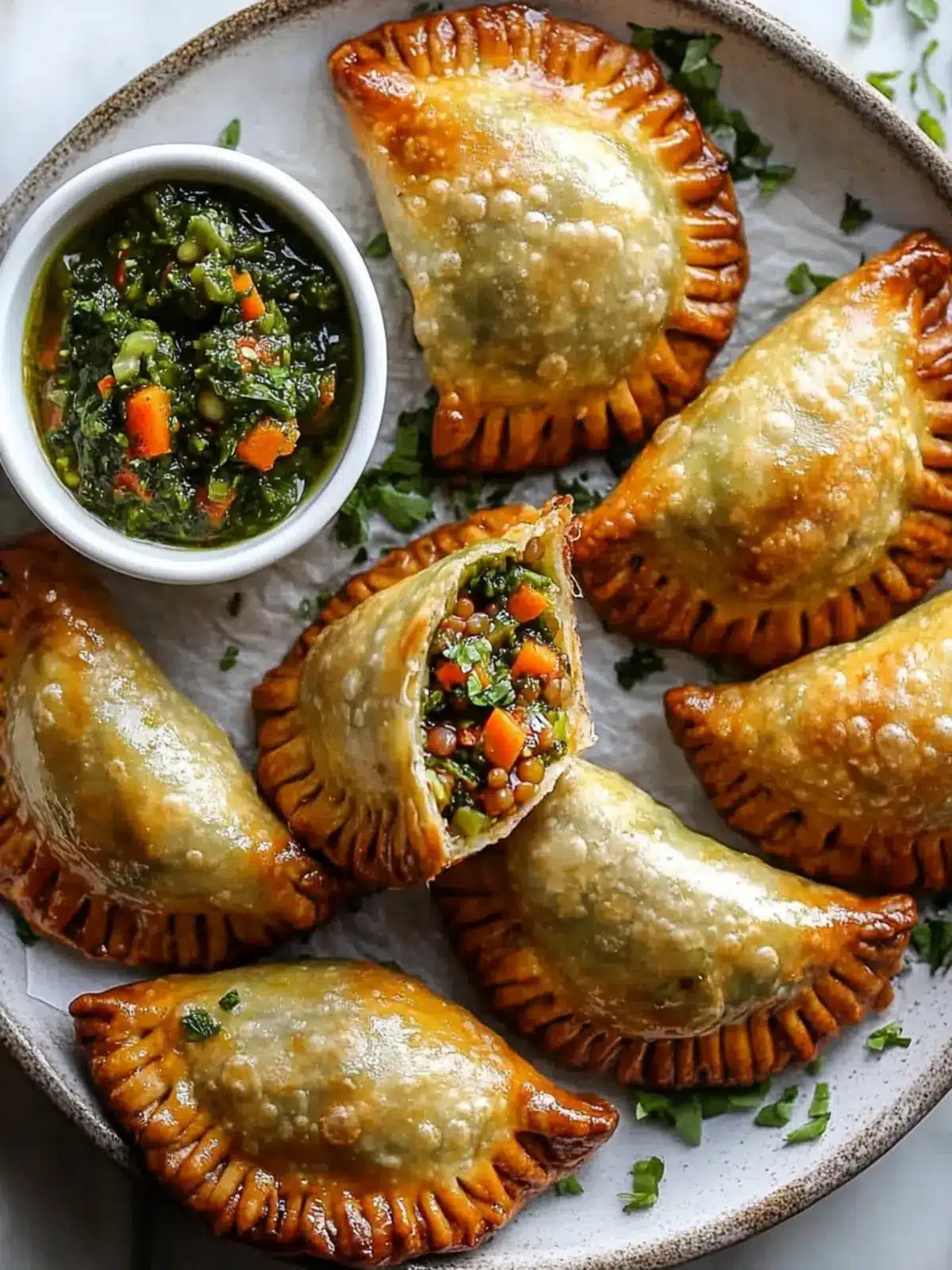 Vegan Lentil Empanadas Recipe: Veggie Filling & Chimichurri Bliss 4 Vegan Lentil Empanadas Recipe with Veggie Filling & Chimichurri