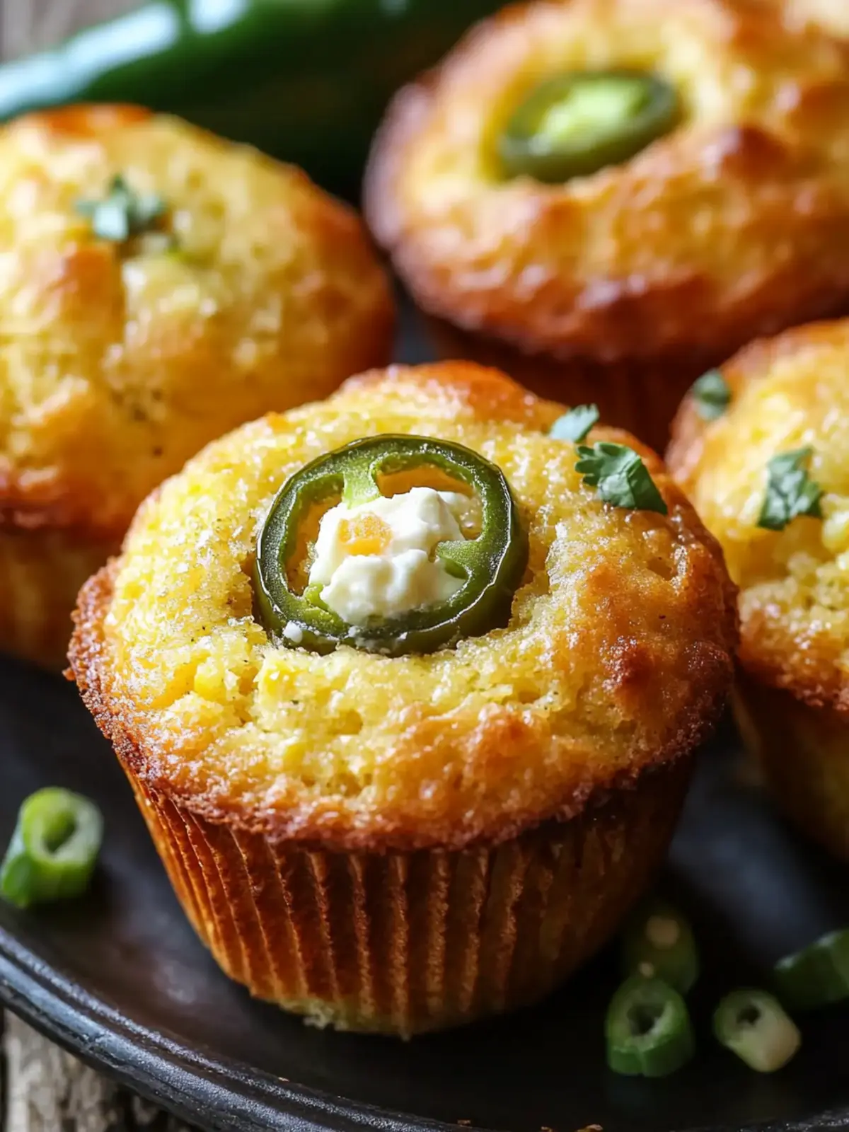 Jalapeño Cornbread Muffins with Cream Cheese Filling