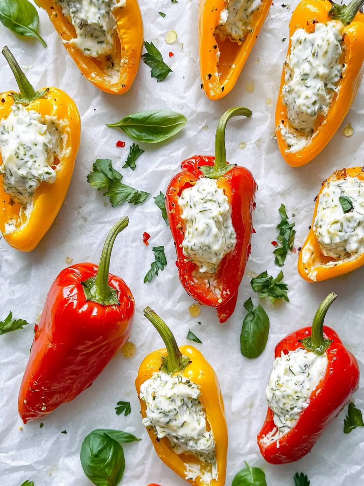 Herb Cream Cheese Stuffed Mini Peppers for Flavorful Snacking 4 Herb Cream Cheese Stuffed Mini Peppers
