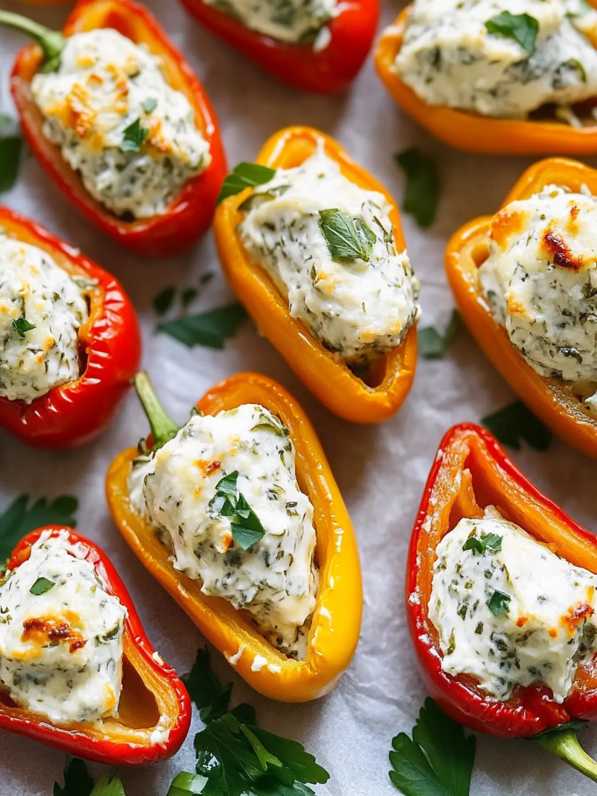 Herb Cream Cheese Stuffed Mini Peppers for Flavorful Snacking 5 Herb Cream Cheese Stuffed Mini Peppers