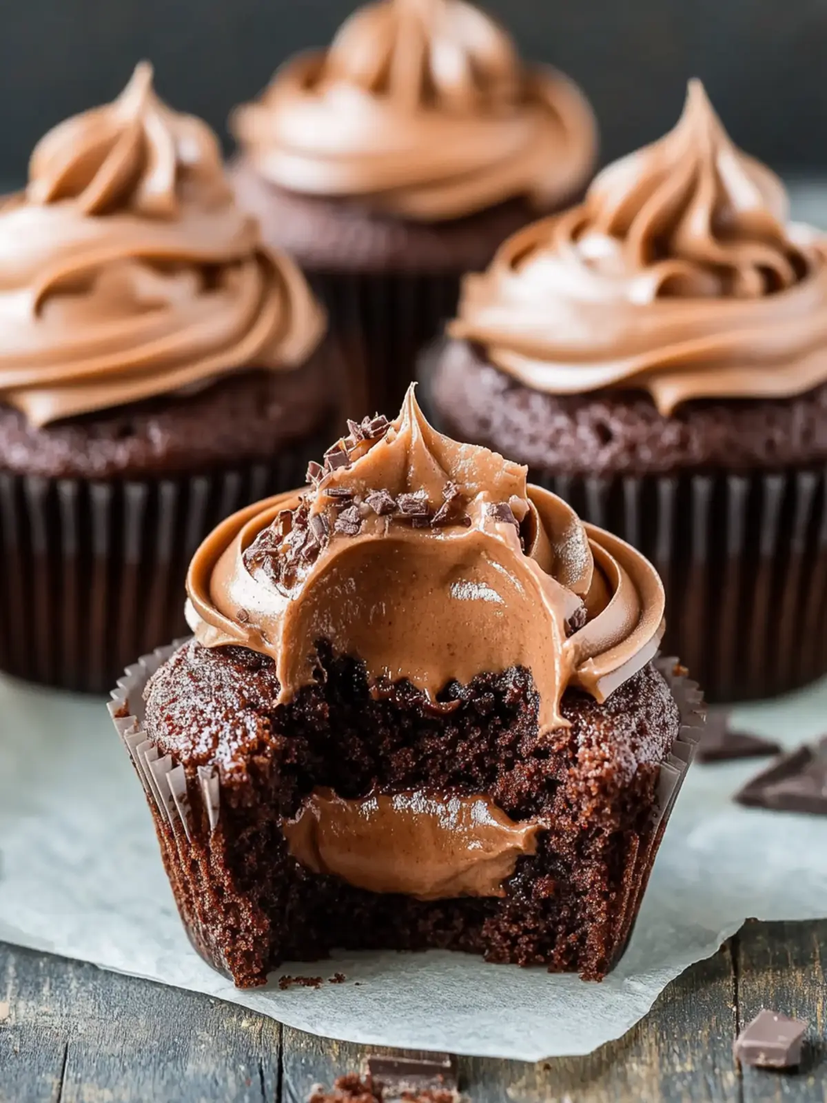 Quick and Fluffy Nutella Cupcakes