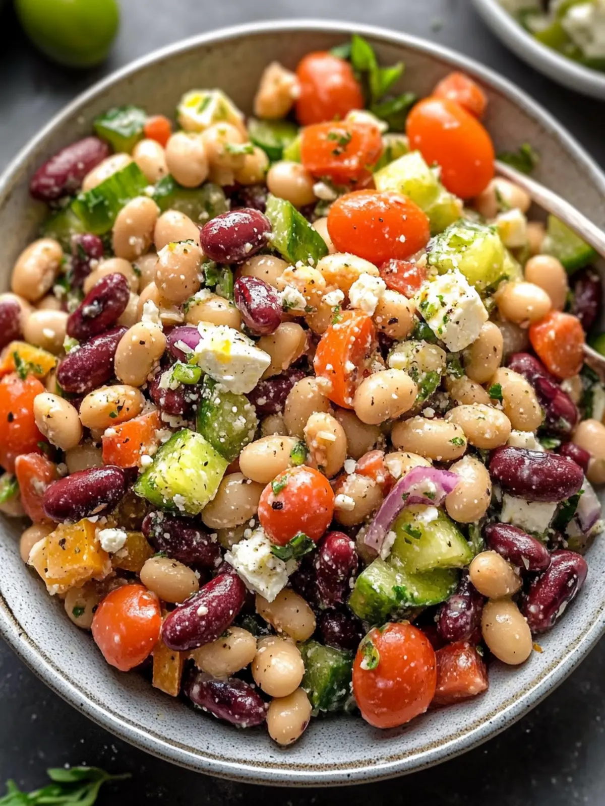 Greek Bean Salad with Marinated Beans