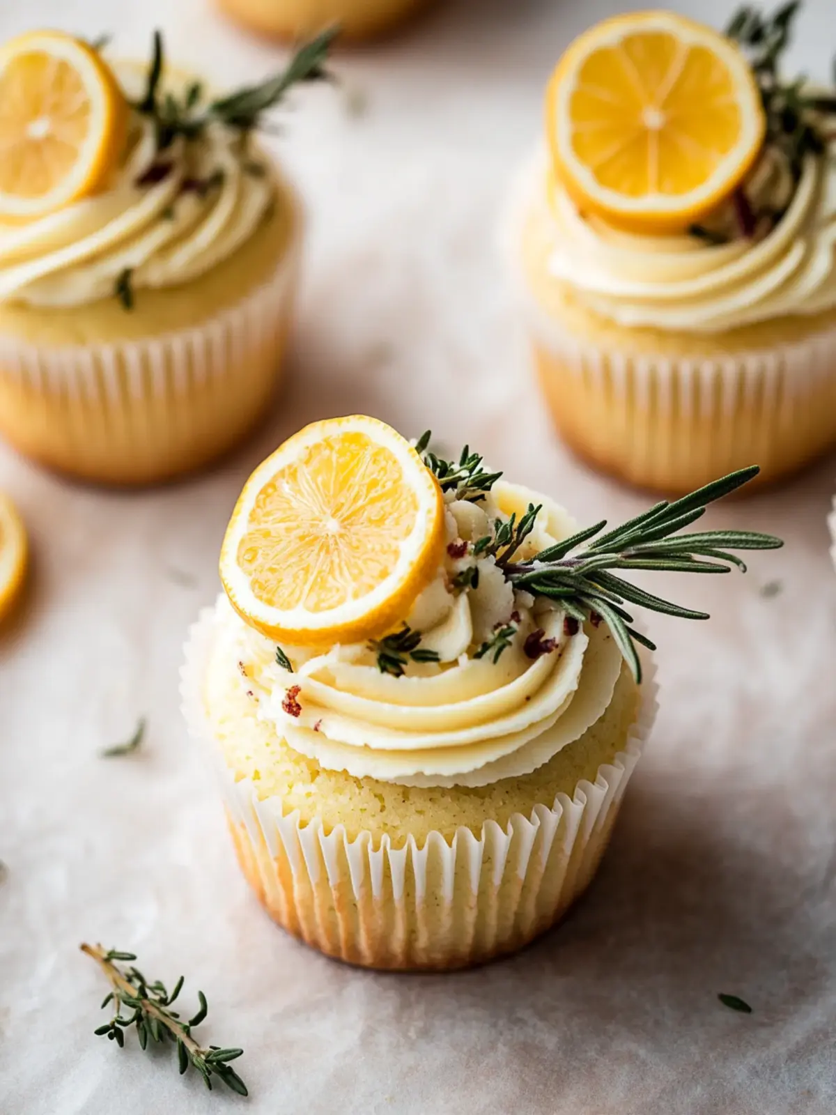 Lemon Thyme Rosemary Cupcakes That Brighten Your Day 2 Lemon Thyme Rosemary Cupcakes