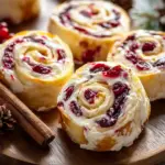 Festive Cranberry Cream Cheese Pinwheels
