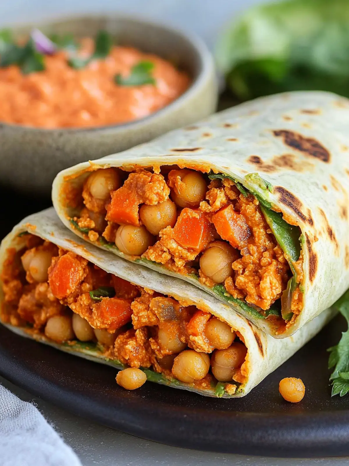Buffalo Chickpea Wraps
