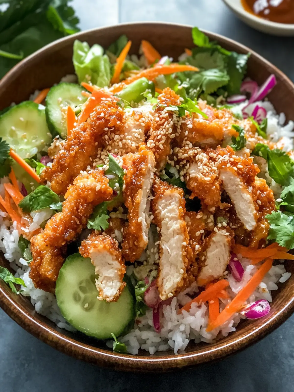 Bang Bang Chicken Crispy Rice Salad That’s Irresistibly Crunchy