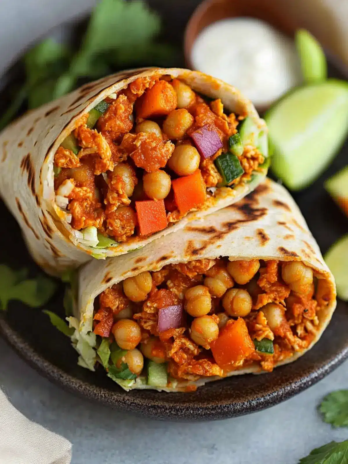 Buffalo Chickpea Wraps