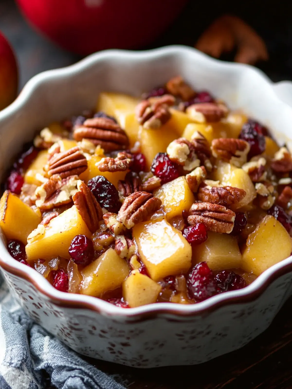 Butternut Squash Apple Bake with Pecans & Cranberries