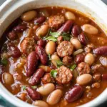 Slow Cooker 4-Ingredient Sausage and Beans