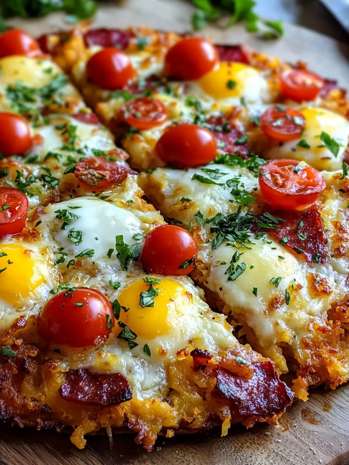 Delicious Breakfast Pizza on a Crispy Hash Brown Crust 4 Breakfast Pizza Hash Brown Crust