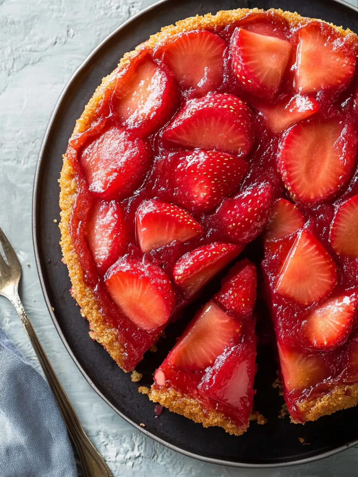 Strawberry Rhubarb Upside Down Cake to Brighten Your Day 3 Strawberry Rhubarb Upside Down Cake