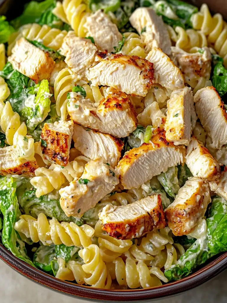 Creamy Chicken Caesar Pasta Salad for Fresh Flavor Bliss