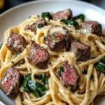 Creamy Cowboy Butter Linguine with Steak Bites & Spinach Bliss 10 Creamy Cowboy Butter Linguine with Steak Bites & Spinach