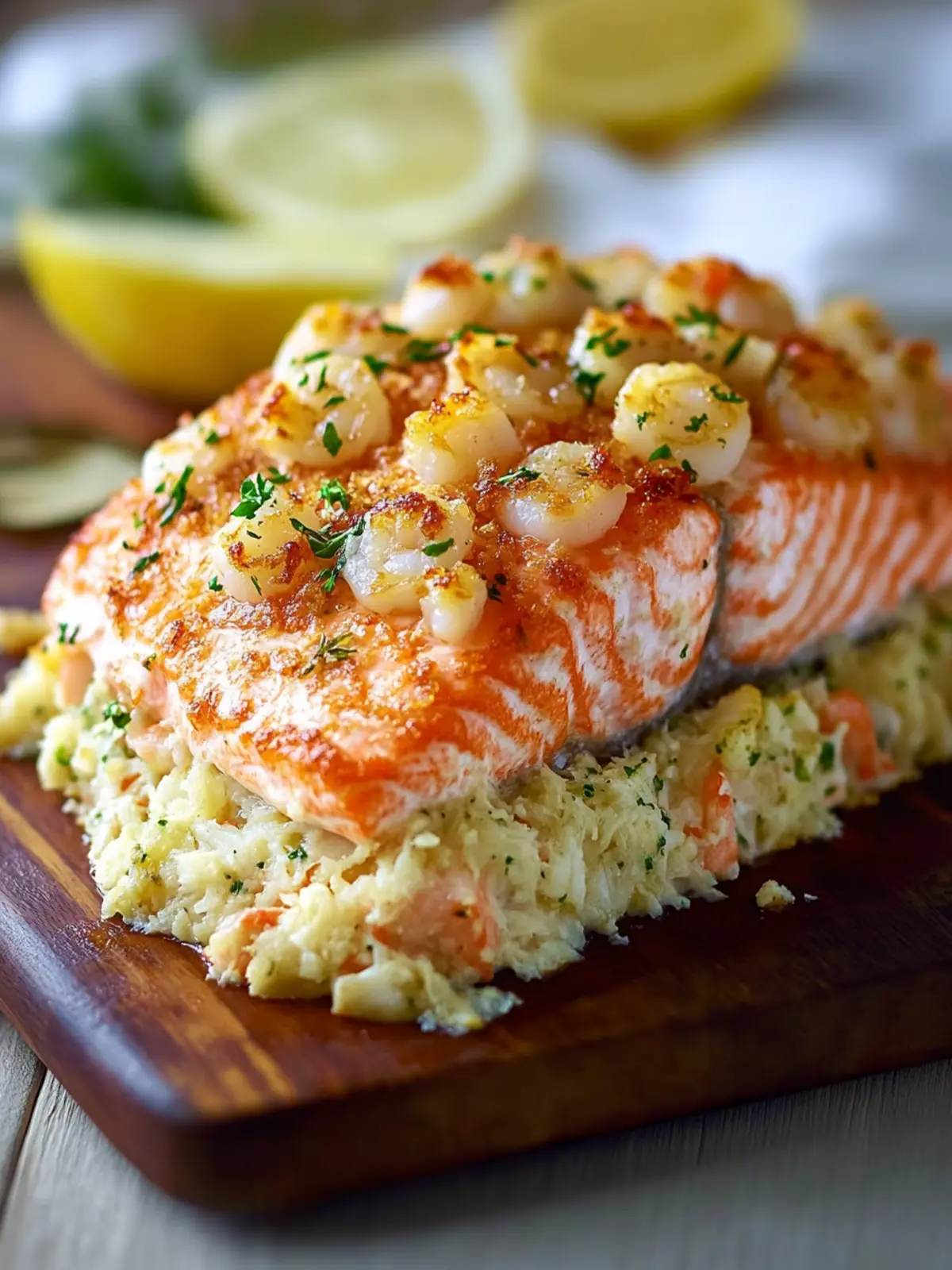 Decadent Crab and Shrimp Stuffed Salmon Recipe You’ll Love 4 Decadent Crab and Shrimp Stuffed Salmon Recipe