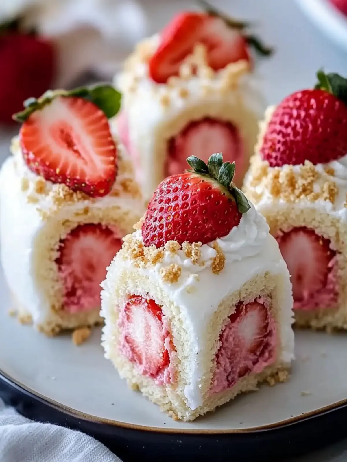 Strawberry Shortcake Cheesecake Sushi Rolls for Easy Summer Fun 2 Strawberry Shortcake Cheesecake Sushi Rolls
