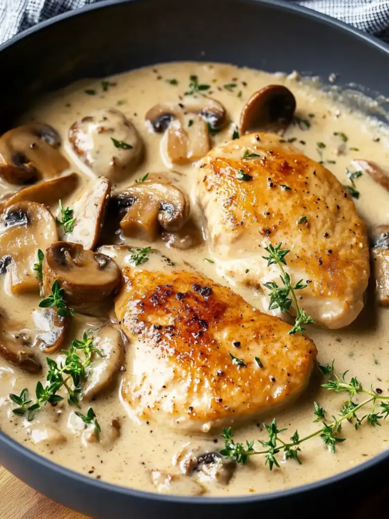 hicken with Garlic Mushroom Sauce