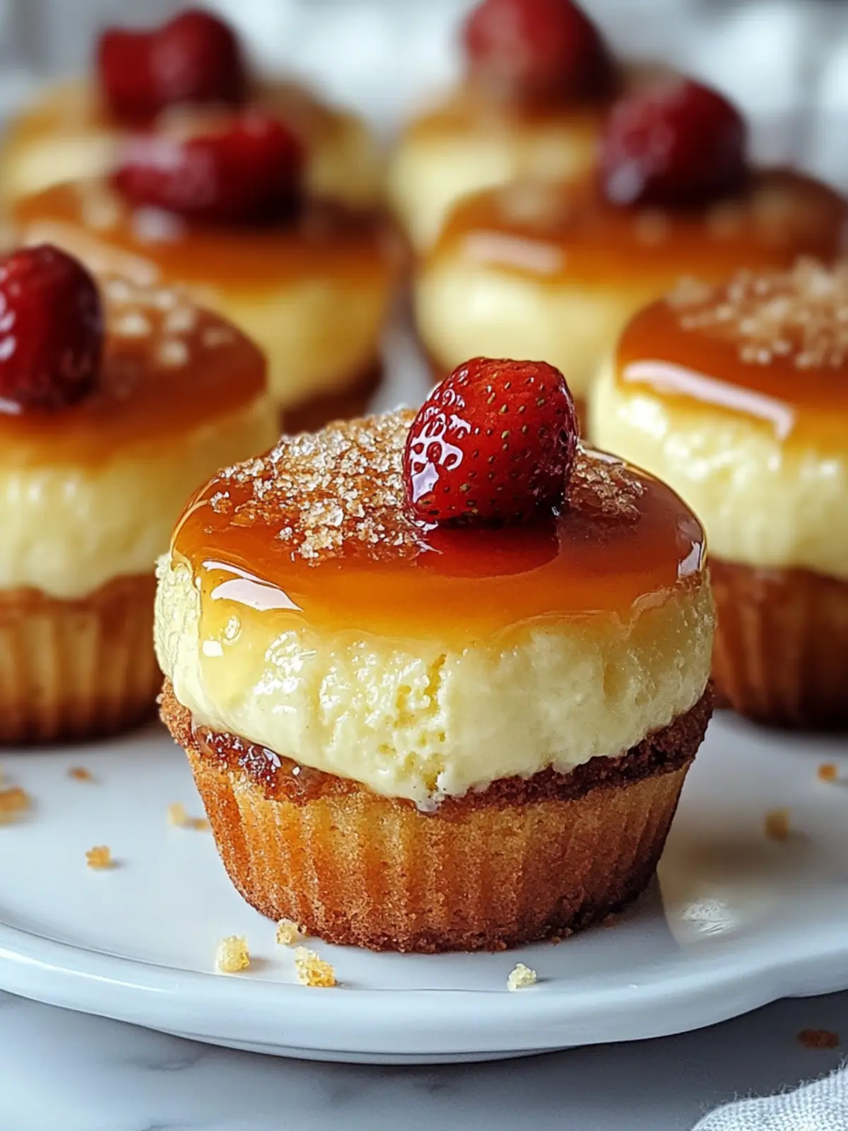 Indulge in Creamy Creme Brulee Cheesecake Cupcakes Today! 2 Creamy Creme Brulee Cheesecake Cupcakes