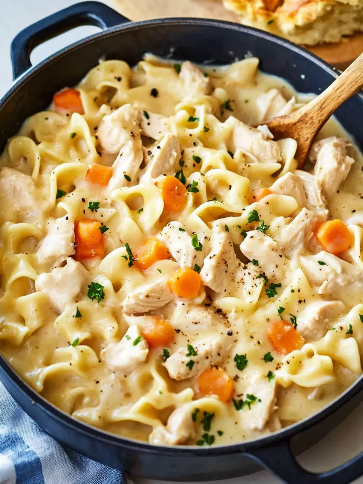Creamy One-Pot Chicken Pot Pie Noodles Everyone Will Love 4 Creamy One-Pot Chicken Pot Pie Noodles