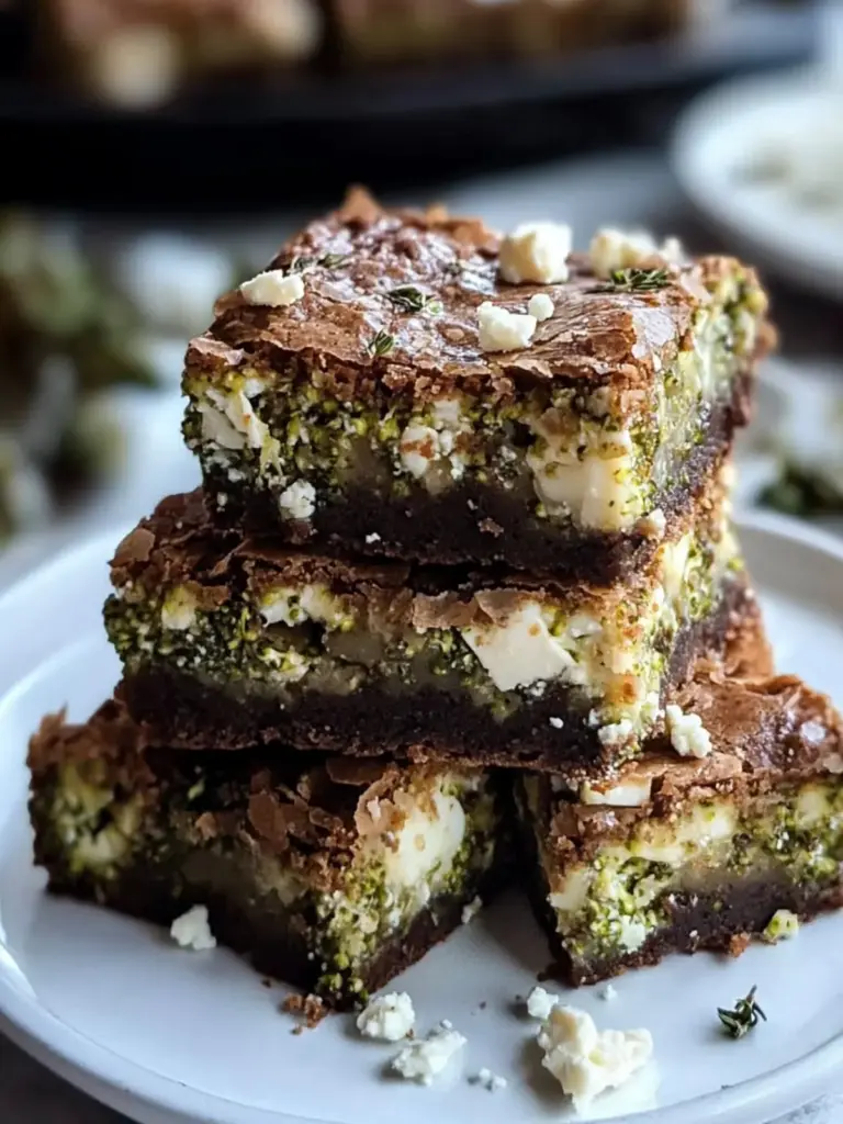 Broccoli and Feta Brownies