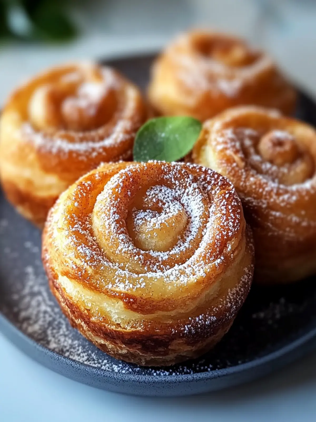 Flaky Cruffins with Sweet Cinnamon Sugar Filling