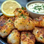 Crispy Garlic Cod Bites with Zesty Lemon Herb Dip Delight 9 Crispy Garlic Cod Bites with Creamy Lemon Herb Dip