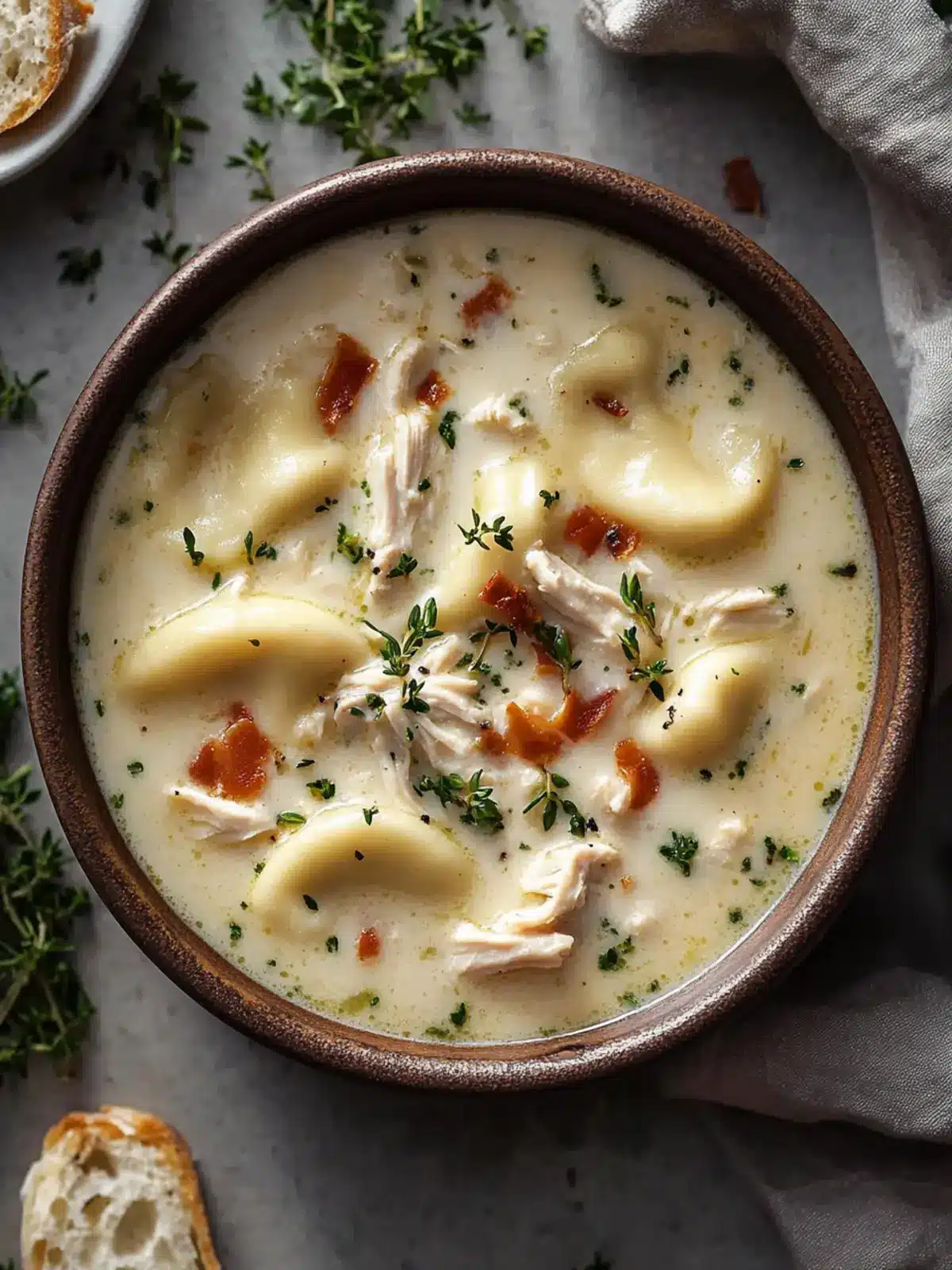 Creamy Pierogi Chicken Soup