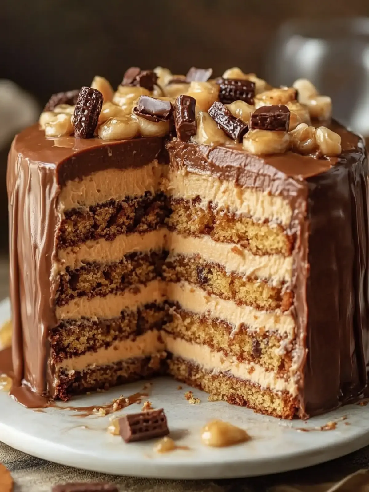 Old-Fashioned Decadence: Make the Best Snickers Cake from Scratch 2 Old-Fashioned Decadence: The Best Homemade Snickers Cake from Scratch
