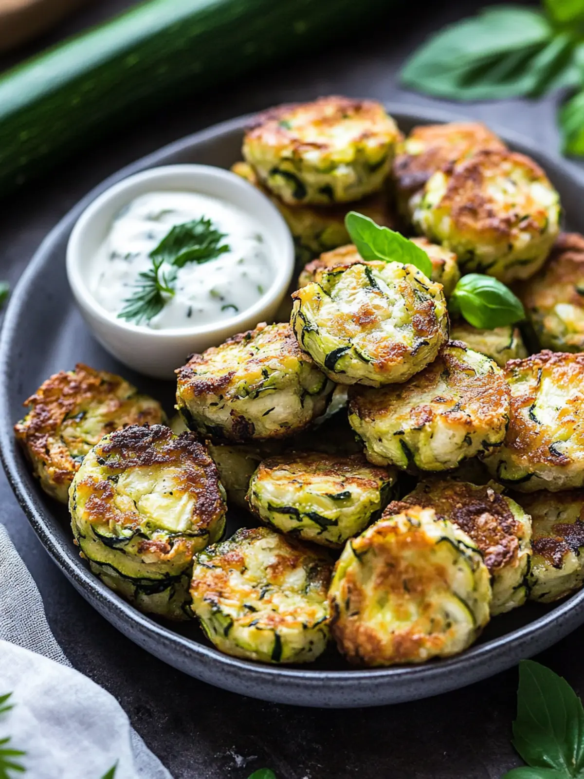 Zucchini Garlic Bites