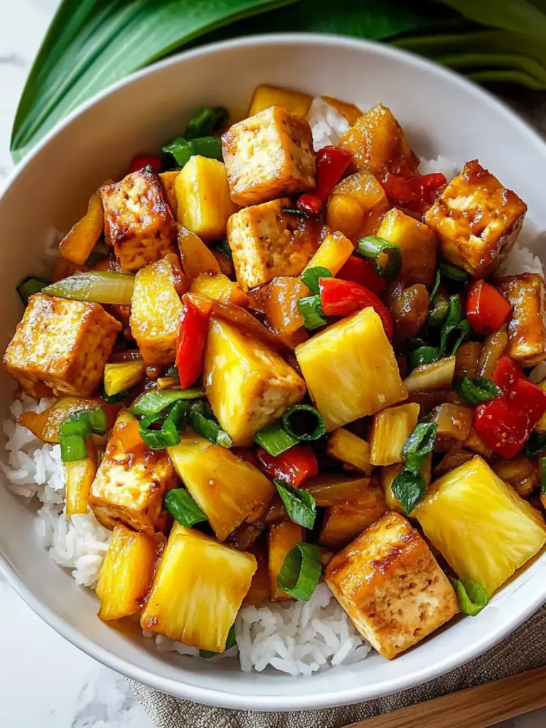 Veggie Meal Tangy Pineapple Tofu Stir-Fry