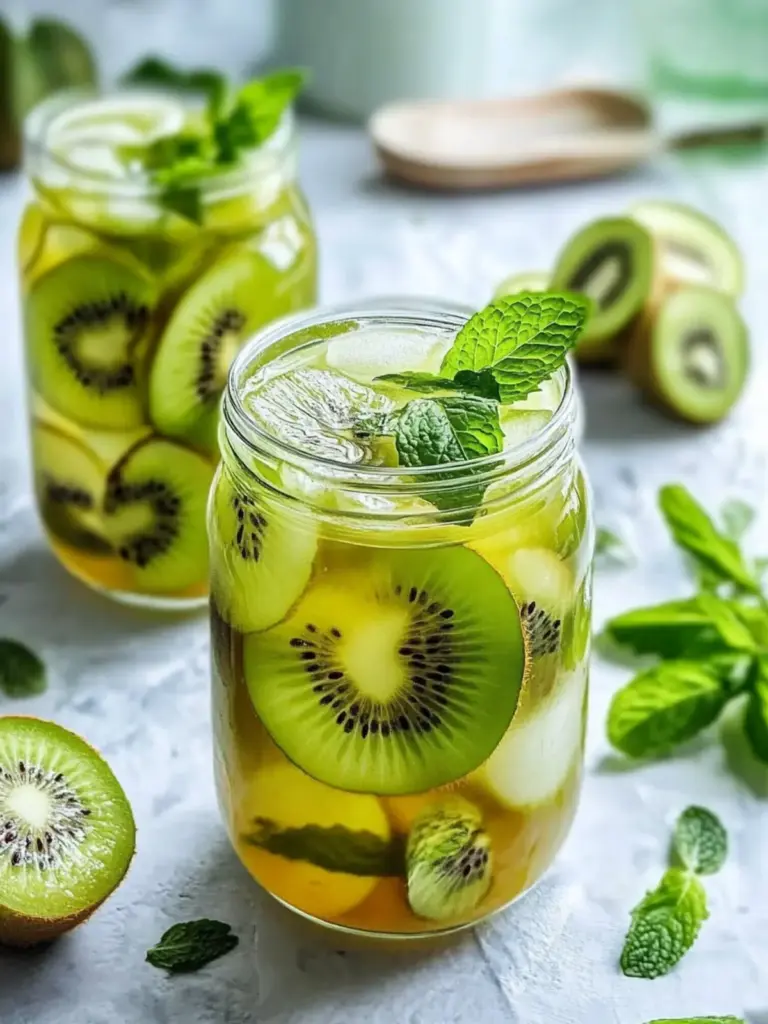 Kiwi Mint Cold Brew Green Tea Recipe – Triple Green Refresh!
