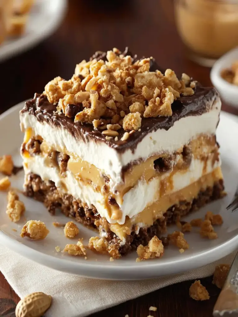 Magnificent Peanut Butter Crunch Lasagna Flavor Explosion