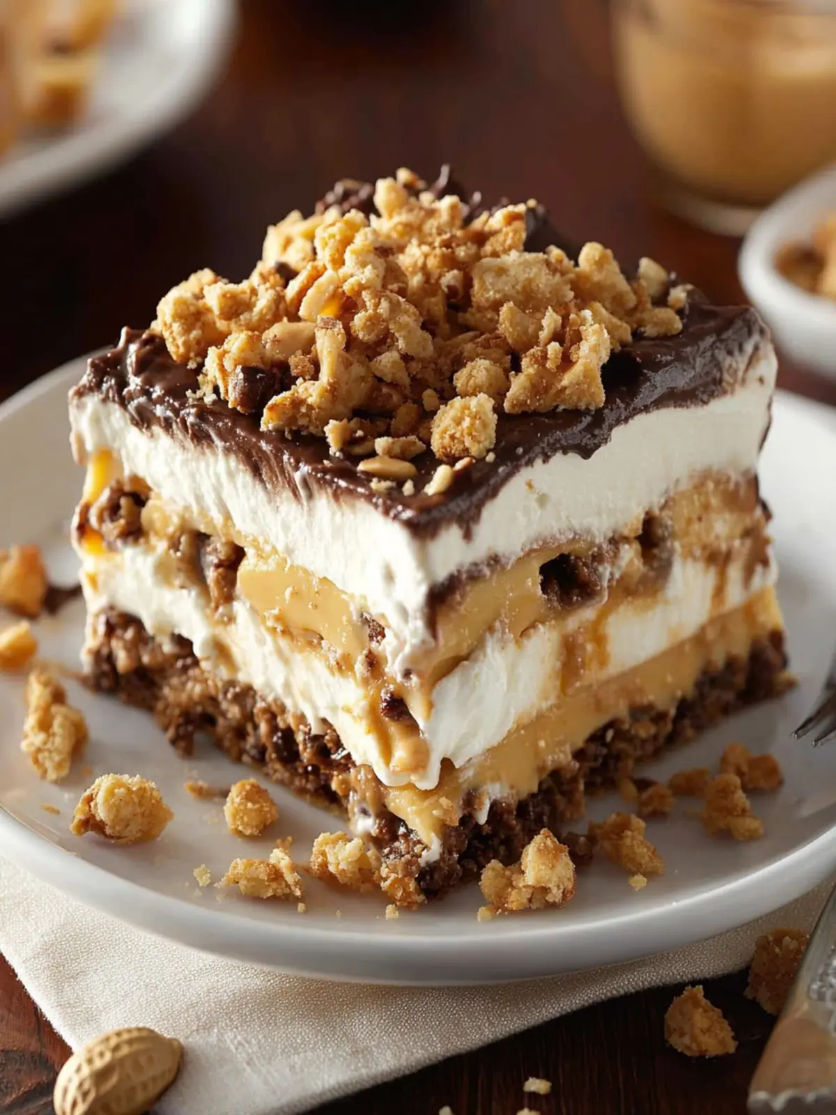 Magnificent Peanut Butter Crunch Lasagna Flavor Explosion