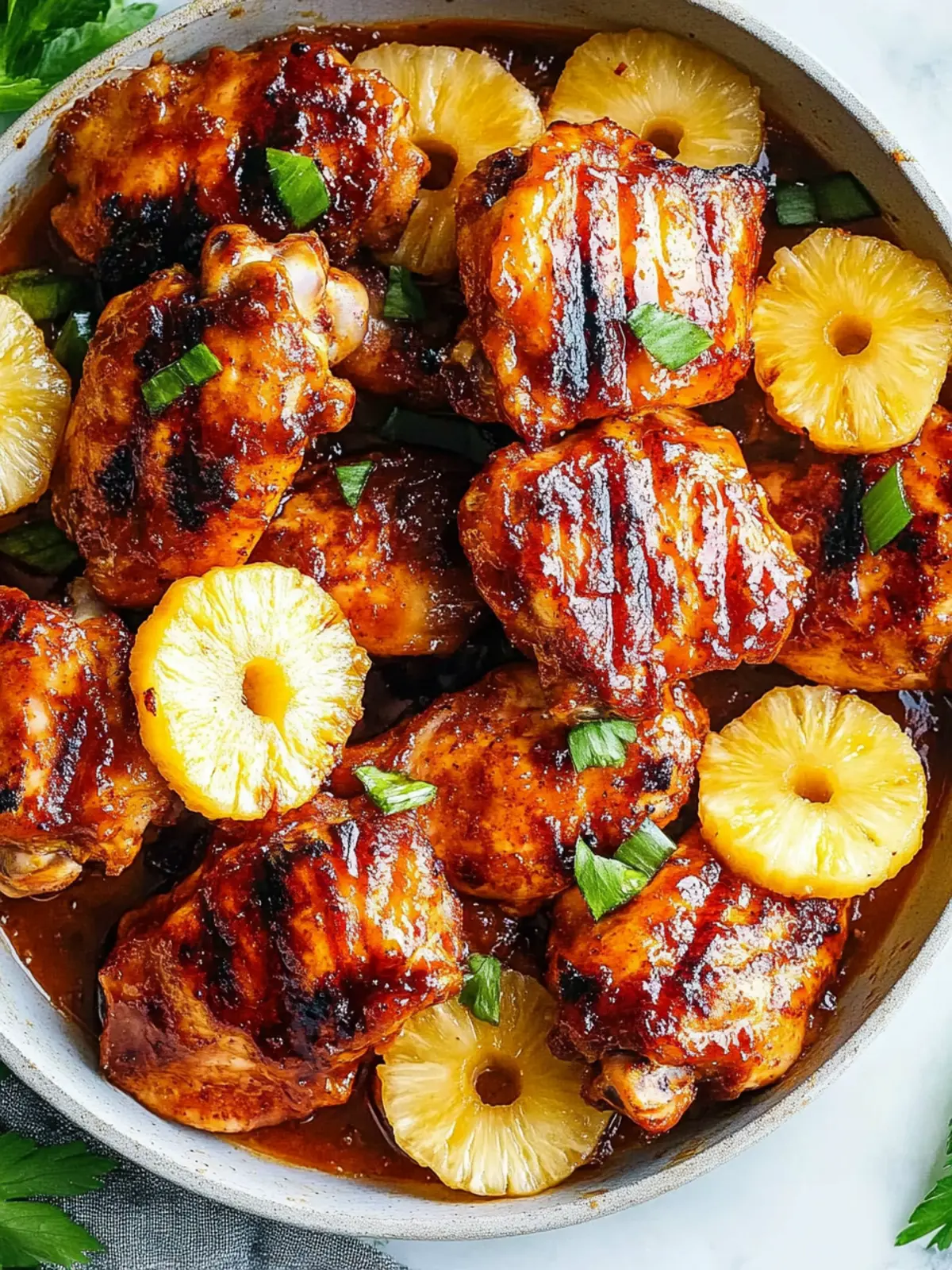 Pineapple Barbecue Chicken Thighs