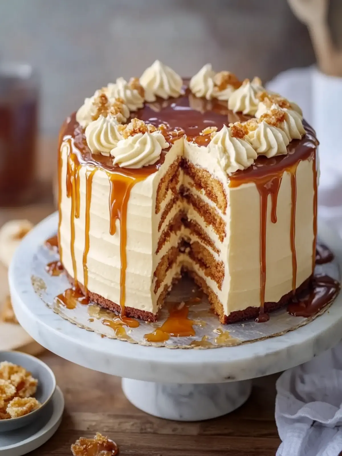 Bakery-Style Oven-Baked Salted Caramel Cake Recipe