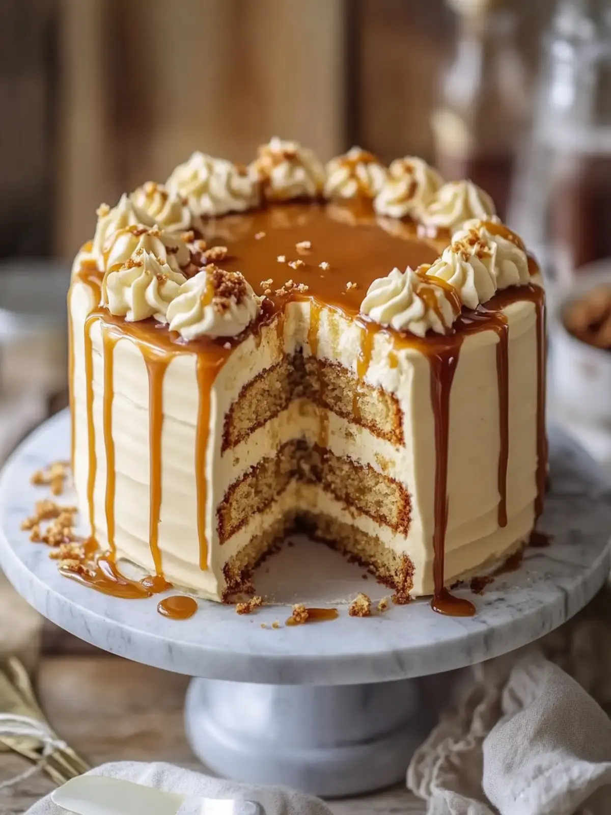 Bakery-Style Oven-Baked Salted Caramel Cake Recipe