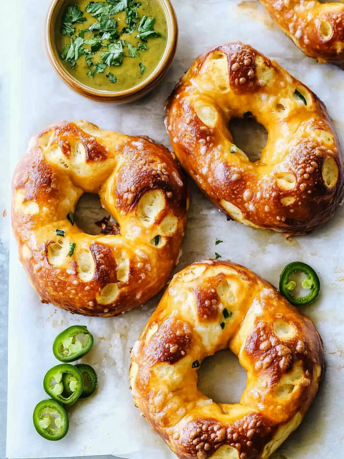 Cheddar Jalapeño Soft Pretzels: Your New Favorite Snack 5 Cheddar Jalapeño Soft Pretzels