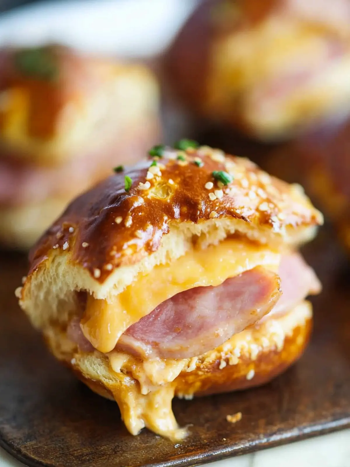 Honey Mustard Ham & Cheese Pretzel Sliders You’ll Love 3 Honey Mustard Ham & Cheese Pretzel Sliders