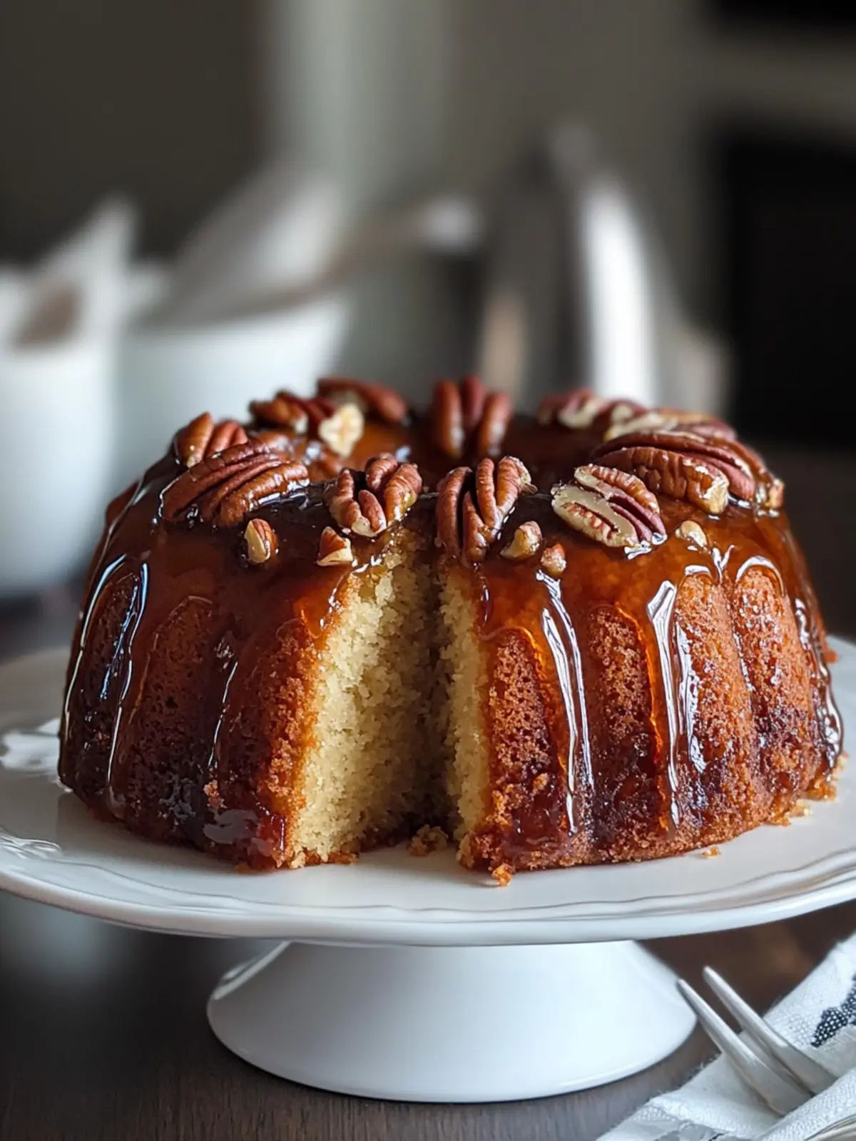 Pecan Upside Down Bundt Cake