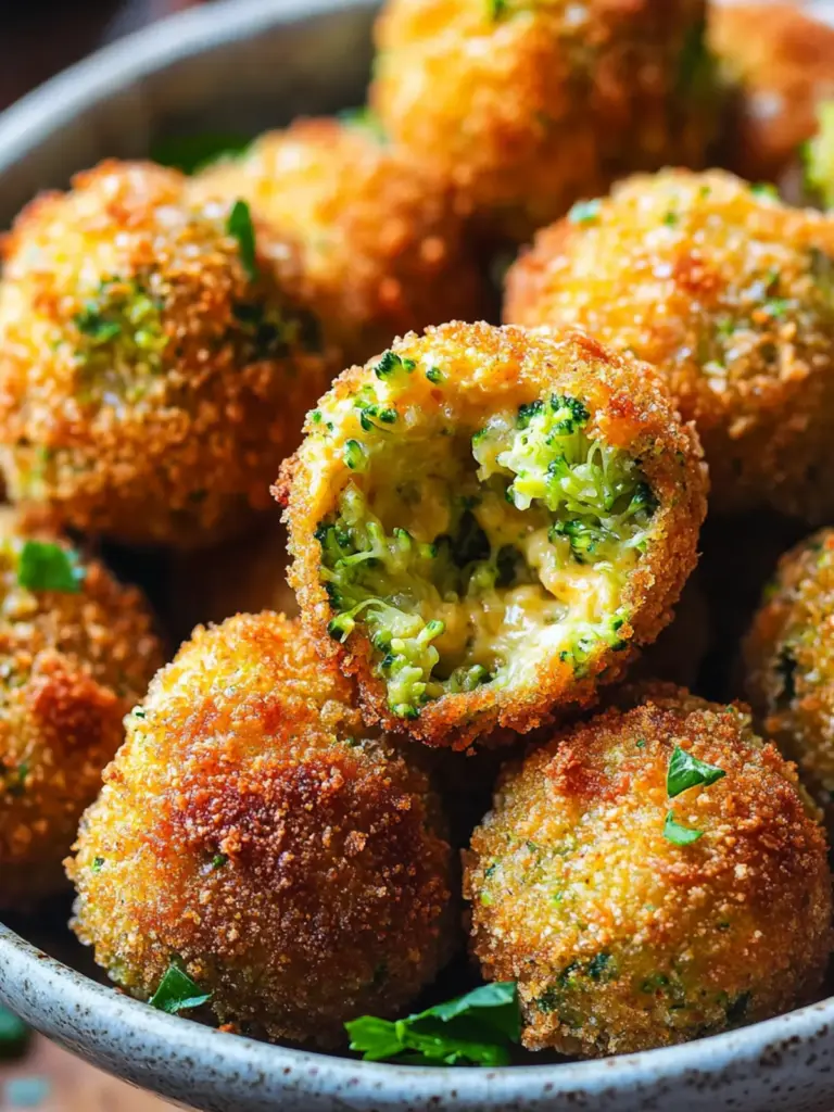 Crispy Broccoli Cheddar Poppers