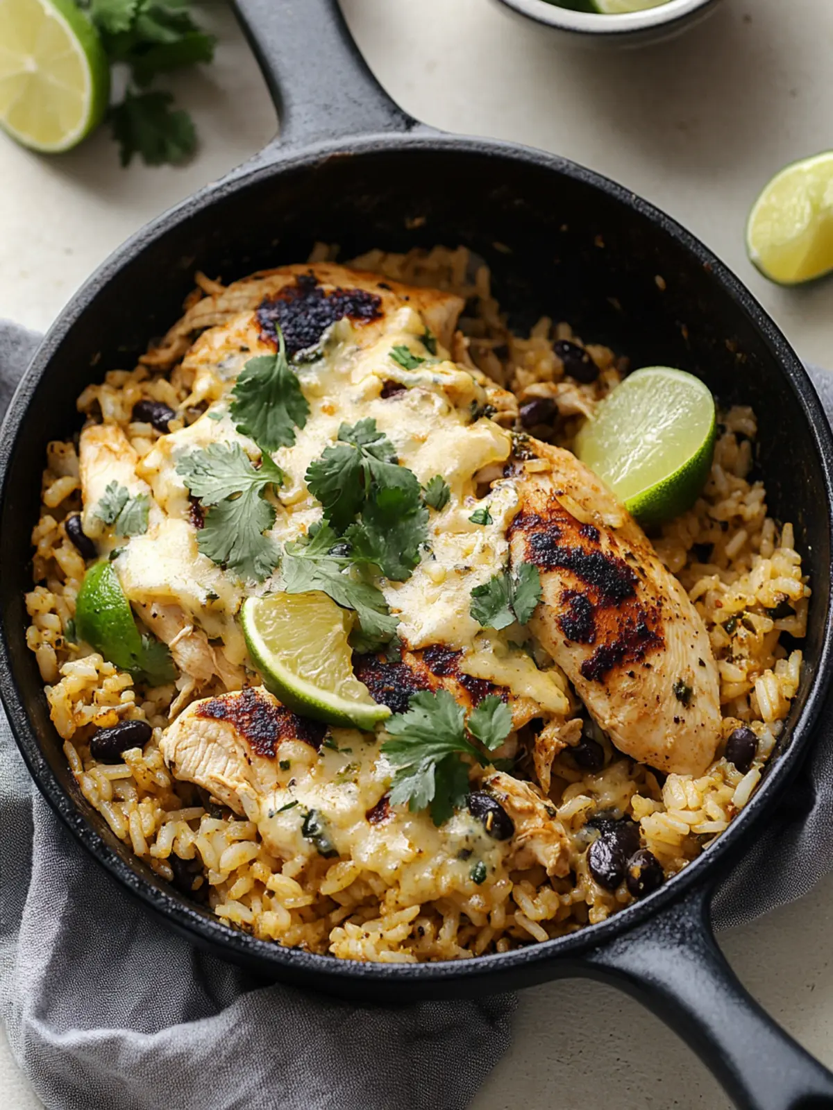 Salsa Verde Chicken & Rice Skillet