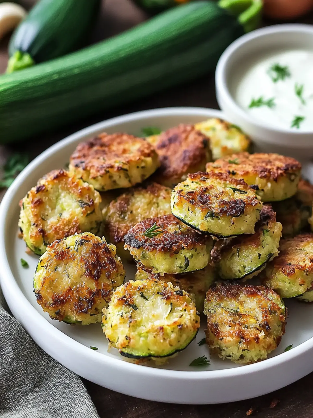 Zucchini Garlic Bites