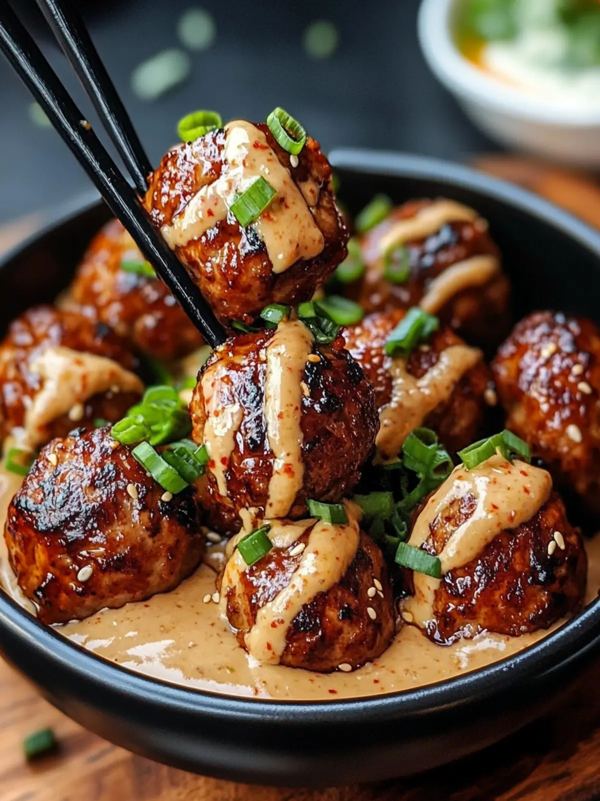 Savor Korean BBQ Meatballs with Spicy Mayo Dip Tonight 3 Korean BBQ Meatballs with Spicy Mayo Dip