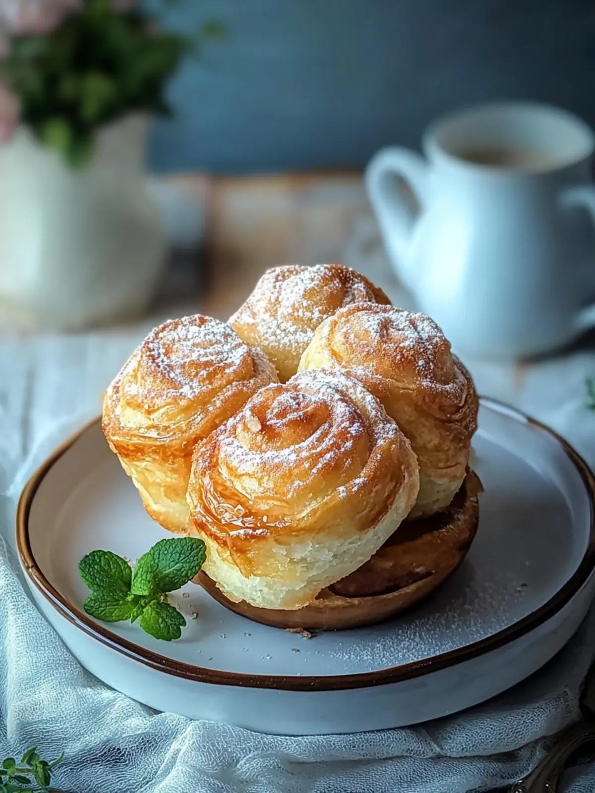 Flaky Cruffins with Sweet Cinnamon Sugar Filling