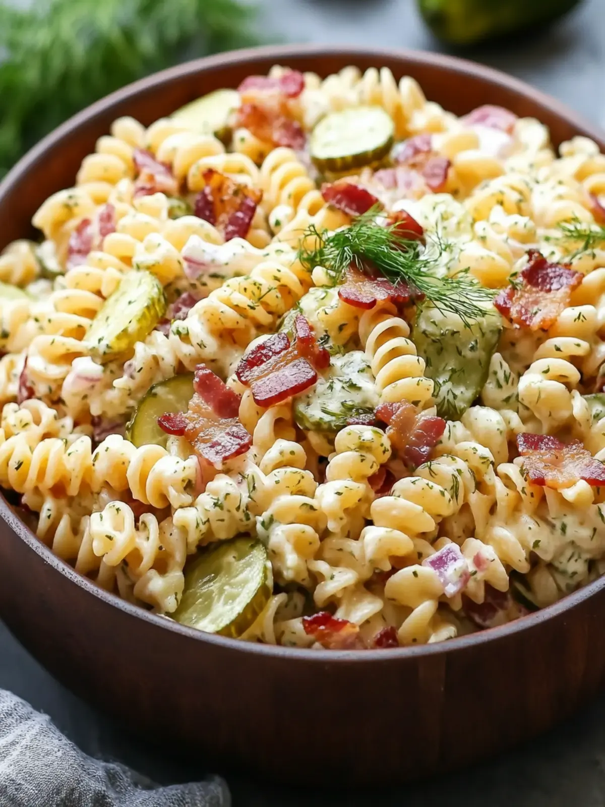 Tangy Dill Pickle Bacon Pasta Salad for Quick Family Fun 2 Dill Pickle Bacon Pasta Salad